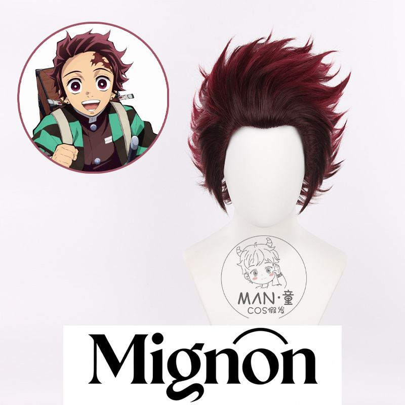 Anime Cosplay Tanjiro - Demon Slayer Tanjiro Kamado Cosplay Perücke