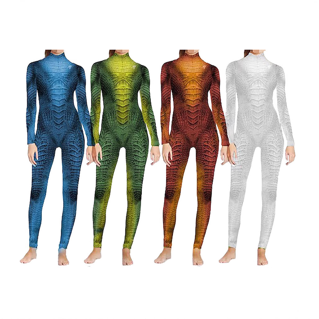 Anime Cosplay Jumpsuit - Reptilien Tier Performance Kostüme Weibliche Eidechse