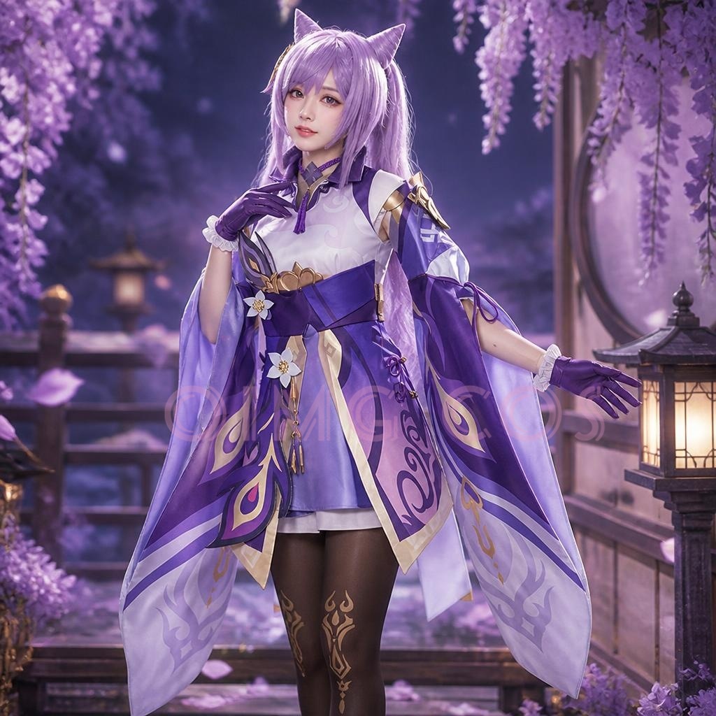 Anime Cosplay Jumpsuit - Genshin Impact Keqing Cosplay-Kostüm Uniform Anime