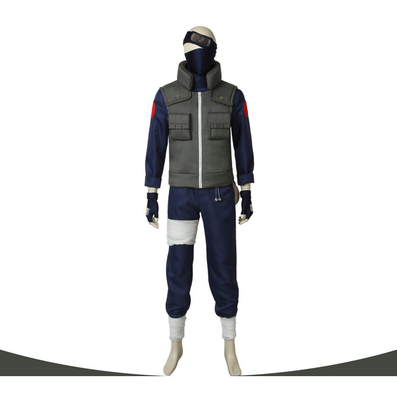 Anime Cosplay Ninja - Kakashi Cosplay Kostüm Komplettset Ninja-Krieger Outfit