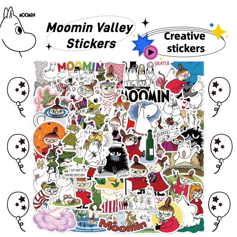 Anime Cosplay Instagram - Moomin Valley Cartoon-Anime-Merchandise, kreative Instagram-inspirierte Moomin-Aufkleber,