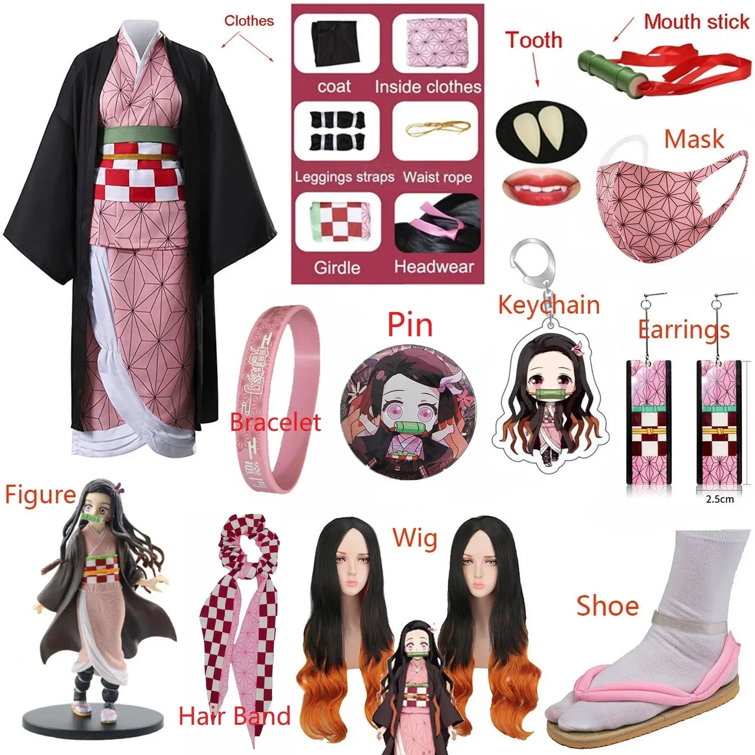 Erwachsene Kinder Anime Kamado – Anime Cosplay Nezuko Bewertung und Preis
